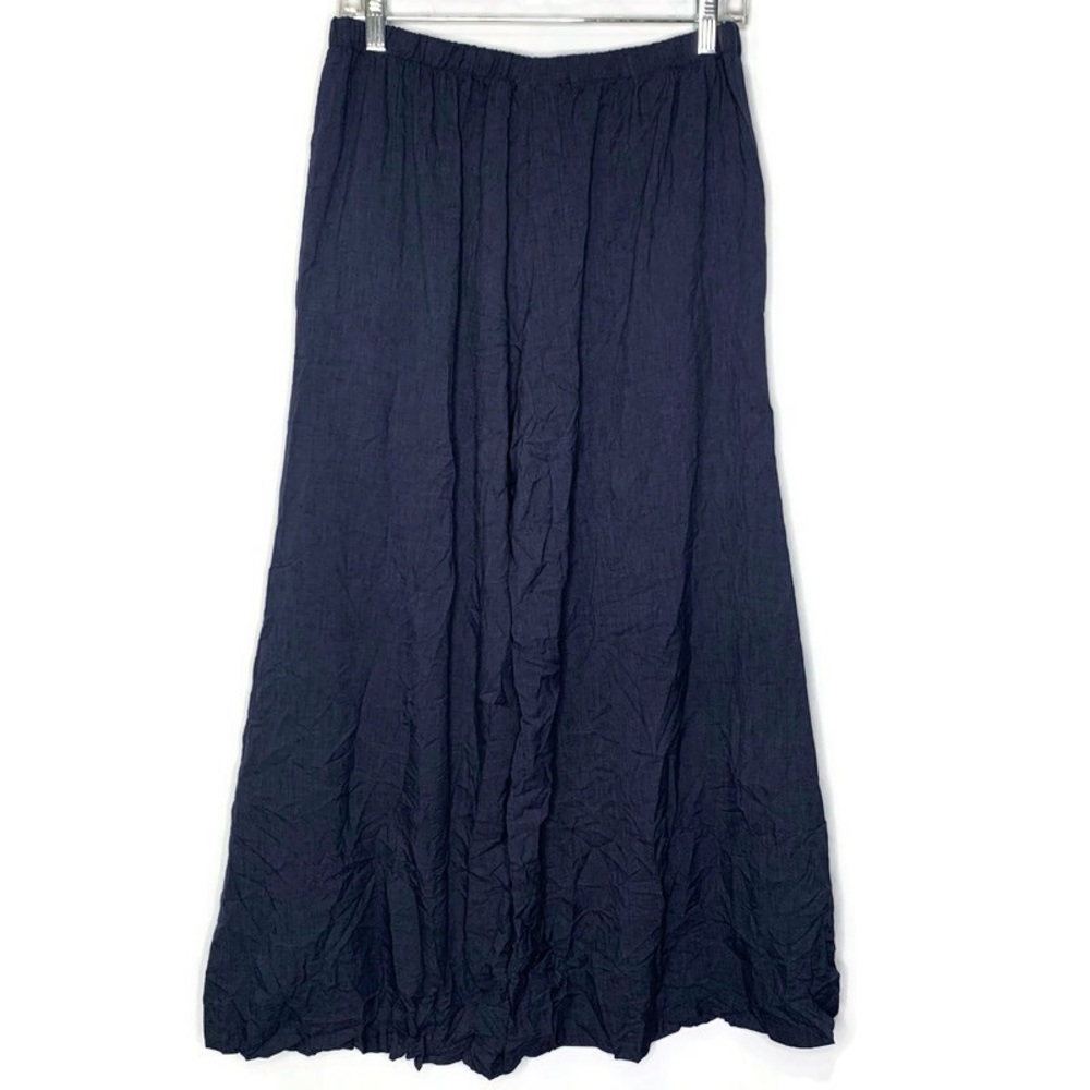 MSquare Palazzo Wide Leg Crinkled Pants In Indigo Blue Size 2, XL NWT! $263